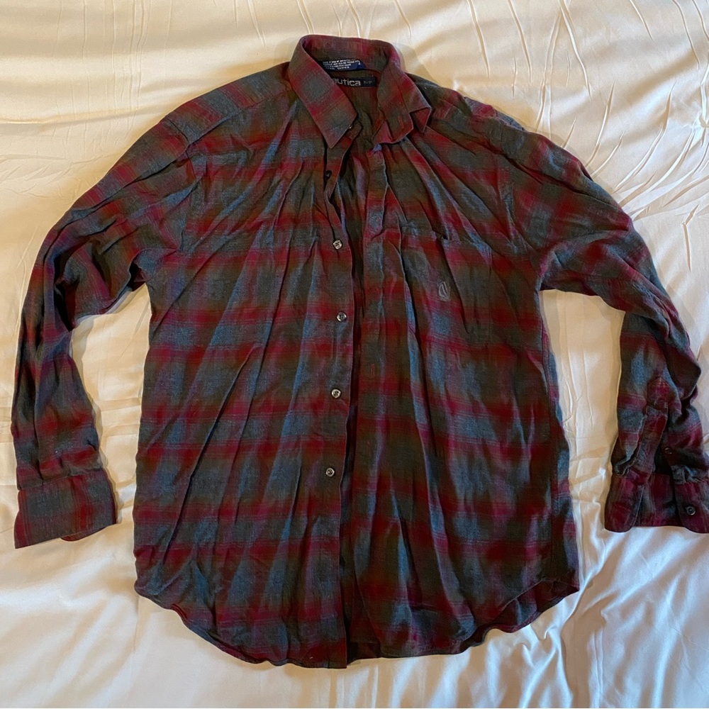 Nautica Plaid Button Down Shirt